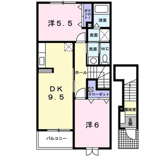 River west【2階】の間取り