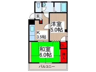シルクハイツ【1階】の間取り