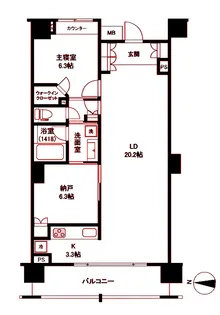 アールスタイルズ武蔵小杉WEST【10階】の間取り