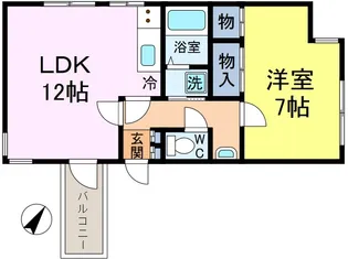 カーサマキノ【1階】の間取り