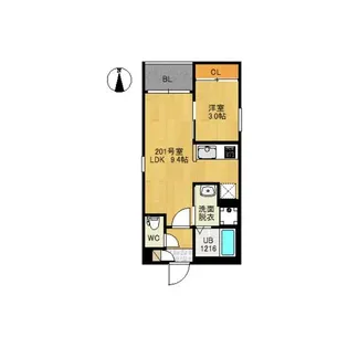 REGALEST仙台薬師堂【2階】の間取り