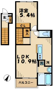 ルミエール モンドA【2階】の間取り