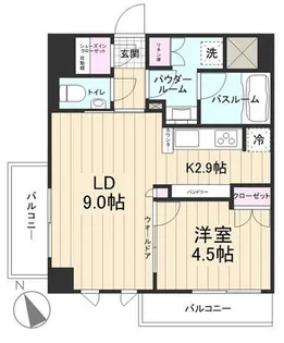 デュオステージ横濱赤門通り【4階】の間取り
