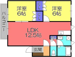 サニーコート【1階】の間取り