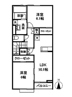 グラナート【2階】の間取り