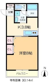 メゾン・ド・レスポワール【2階】の間取り