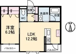 セントラルコート成和【1階】の間取り