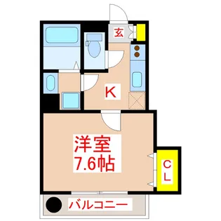 リテラス荒田壱番館【2階】の間取り