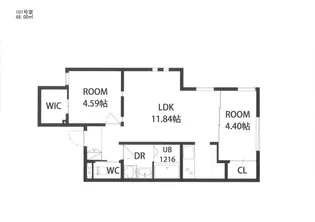 PEACEFUL VILLAGE沢平【1階】の間取り