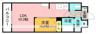 コンダクトレジデンスJINNOHARU【9階】の間取り