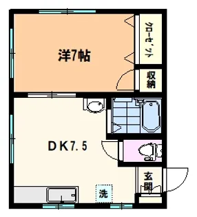 ヒルハイムミネ【1階】の間取り