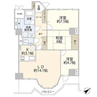 ライオンズタワー三浦マリンステージ(0005815)【2階】の間取り