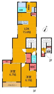 Maison Bonheur(メゾンボヌール)【3階】の間取り