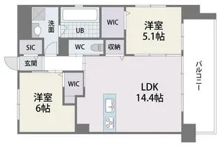 ヴァンヴェール大濠【12階】の間取り