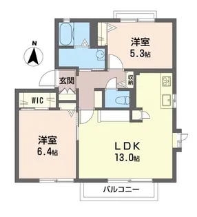 カーサグランデ A【2階】の間取り