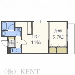 エステラ二十四軒C棟【2階】の間取り