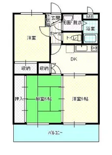 ユーミー吉田【1階】の間取り