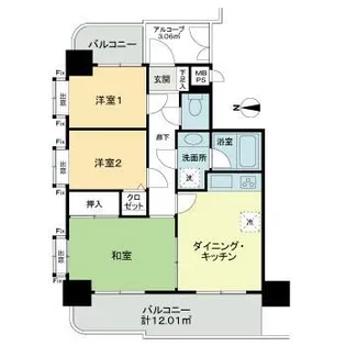 ライオンズマンション海老名第3【10階】の間取り