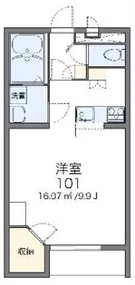 レオパレスウイローリバー【1階】の間取り