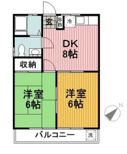 昼間ハイツ【2階】の間取り