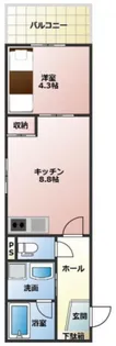 グランディール古市橋【3階】の間取り
