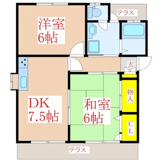 グリーンハイツ【1階】の間取り