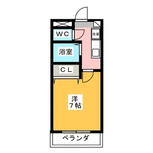 パレス茶臼前【2階】の間取り