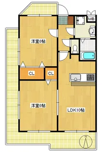 エーデルブルーメ真野【4階】の間取り