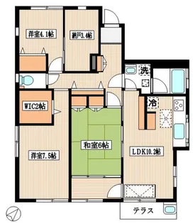 宿河原ヘーベルハウス【1階】の間取り