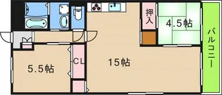パレ北加賀屋【10階】の間取り