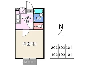 百音ハイツ【1階】の間取り