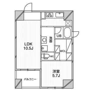 ルクレ堺筋本町レジデンス【6階】の間取り