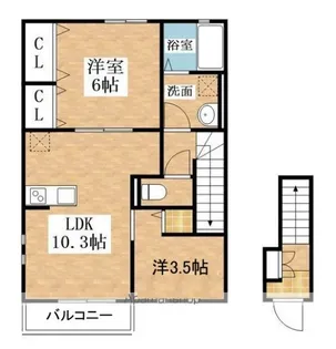 OLIVE COURT KASHIWAMORI【2階】の間取り