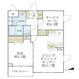 La Perla 桜新町【1階】の間取り