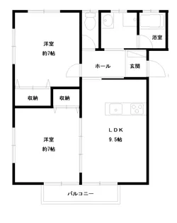 レジデンスたくみ【1階】の間取り