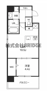 アプリーレ大阪城北【7階】の間取り