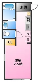 ベルビューアベニュー元住吉【1階】の間取り