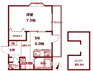 ブロウブラン根岸【2階】の間取り