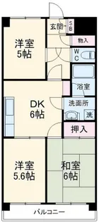 日吉ロイヤルパレス【6階】の間取り
