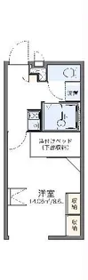 レオパレスエクレール【2階】の間取り
