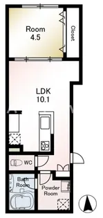 エムズレーベル西日暮里【4階】の間取り