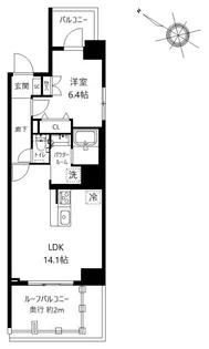 AKUA北品川【4階】の間取り