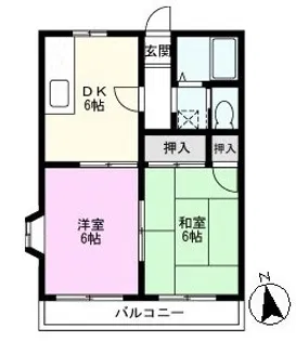 篠宮コーポ【2階】の間取り