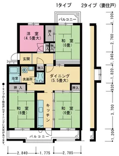 URもりつね【3階】の間取り