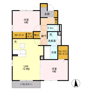 ルーチェ ガーデン C【1階】の間取り