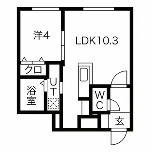 bluestar中島公園テラス【1階】の間取り