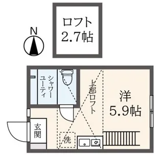 G・Aヒルズ川崎・日吉【2階】の間取り