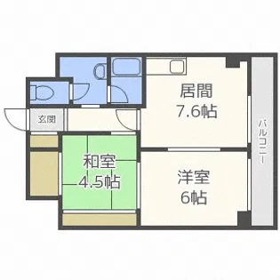 ロジェ・ピュヰソン【2階】の間取り
