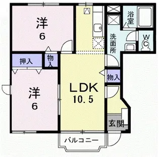 ボンボヌール【1階】の間取り