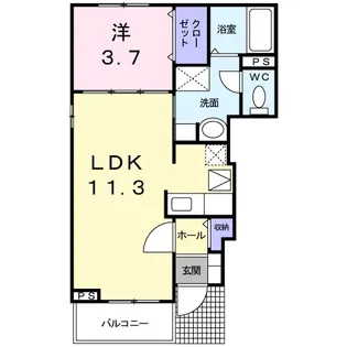 カーサコルティーレ I【1階】の間取り